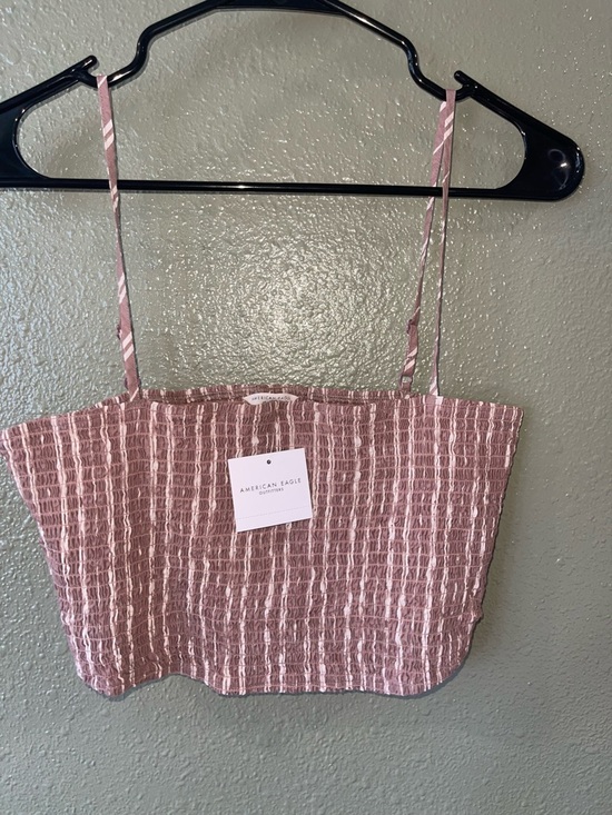 American Eagle Outfitters Handbags - American Eagle Outfitters Dusty Pink Smocked Cropped Cami